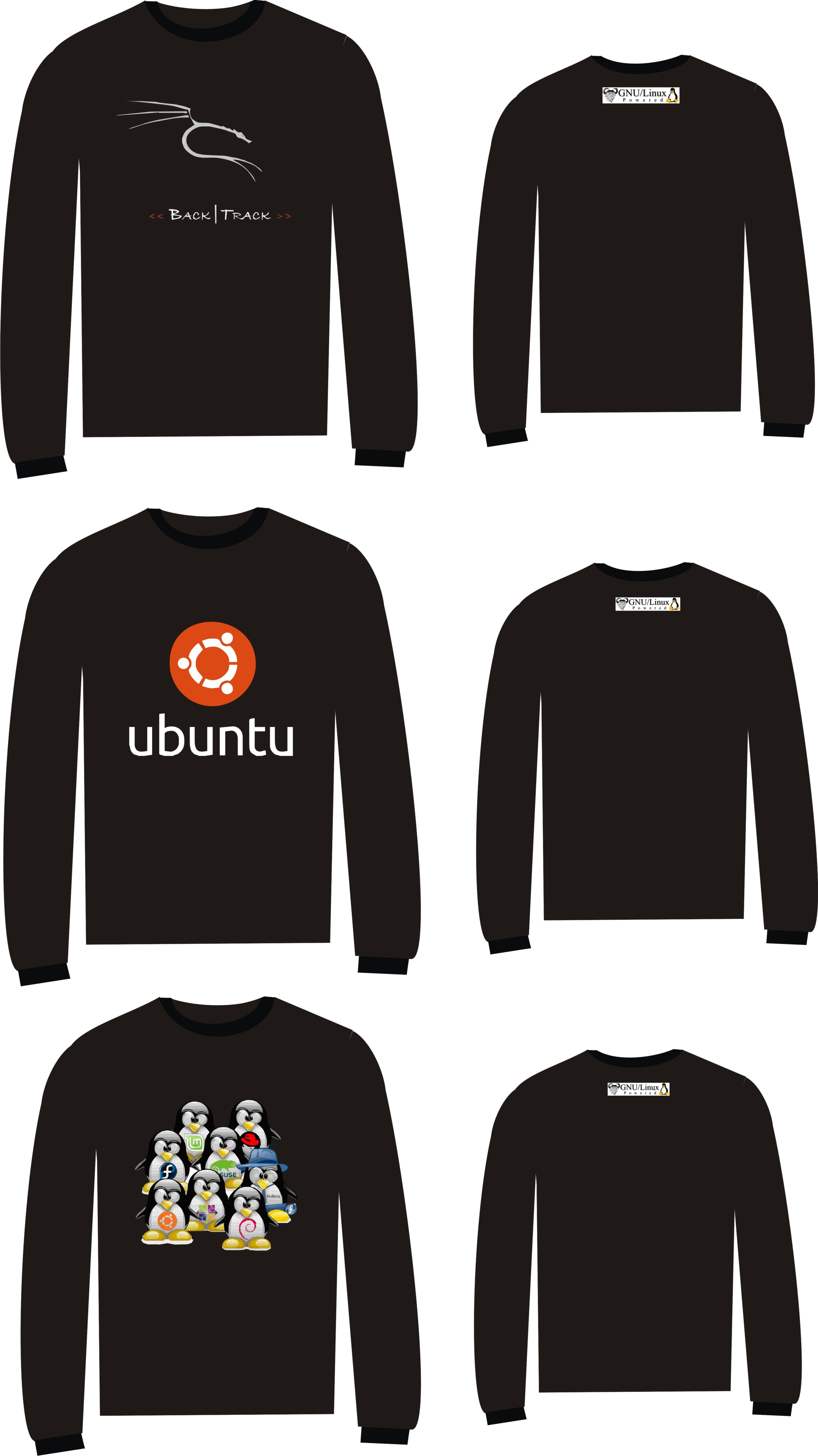 [Menyambut 2012] : Sweater Backtrack, Ubuntu, Tux Multi 